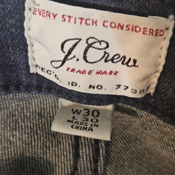 J Crew Jeans Mens 30x30 Blue 484 Straight Dark Wash Low Rise Stretch Denim - Picture 8 of 8